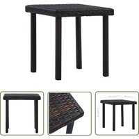The Living Store Garten-Beistelltisch Braun 40×40×40 cm Poly Rattan - Gartenmöbel - Terrasse - Esszimmerset - Balkonmöbel - Beistelltisch von HOMMOO