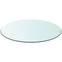 Hommoo - Tischplatte aus gehärtetem Glas rund 700 mm VD09943 von HOMMOO