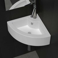 Waschbecken mit überlauf 45 x 32 x 12,5 cm Weiß - Hommoo von HOMMOO