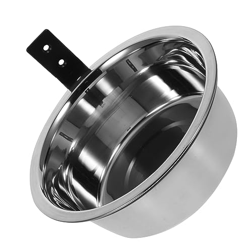 HOMOBABE 1Satz Erhöhter Hundenapf aus Edelstahl mit Wandhalterung Futternapf für Große und Mittelgroße Hunde Langlebig Leicht zu Reinigen für Drinnen und Draußen von HOMOBABE