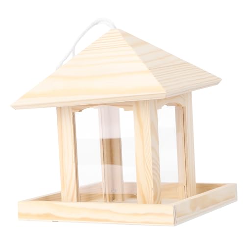 HOMOBABE 1 Stück Hängender Vogel Futterspender aus Holz Attraktives Vogelfutterhaus für Garten Langlebiger Futterbehälter für Wildvögel Umweltfreundliches Design HOMOBABE 1 Stück Hängender Vogel Futterspender aus Holz Attraktives Vogelfutterhaus für Garten Langlebiger Futterbehälter für Wildvögel Umweltfreundliches Design von HOMOBABE