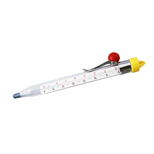 HOMOBABE 1 Stück Küchen Thermometer aus Gehärtetem für Süßigkeiten und Backwaren Temperaturmessgerät mit Clip für Töpfe und Behälter zum Frittieren Backen für Getränke Hitzebeständig und HOMOBABE 1 Stück Küchen Thermometer aus Gehärtetem für Süßigkeiten und Backwaren Temperaturmessgerät mit Clip für Töpfe und Behälter zum Frittieren Backen für Getränke Hitzebeständig und von HOMOBABE