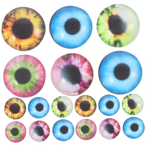 HOMOBABE 10 Paare Glasaugen für DIY Basteln Realistische Glasaugen Kugelförmig Puppenaugen und Tieraugen Zubehör für Halloween Tierfiguren Schmuck und Kunstprojekte von HOMOBABE