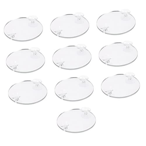 HOMOBABE 10stücke Suction Cup Betta Fish Mirror Teiliges Dekorativer Fischglas-Spiegel Selbsthaftend Verbessert Das Training Selbstwahrnehmung Von Betta-fischen Für Aquarien von HOMOBABE