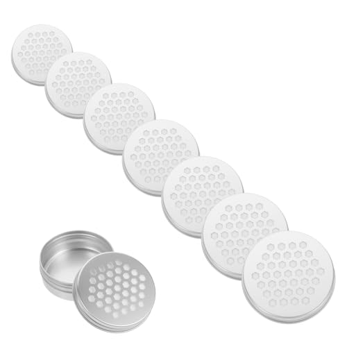 HOMOBABE 10 Stück Aroma Diffuser Box Teilig Aluminium Diffusor mit Schraubdeckel Design für Raumduft für Büro Schlafzimmer und Auto Hochwertige Verarbeitung und Sichere Nutzung von HOMOBABE