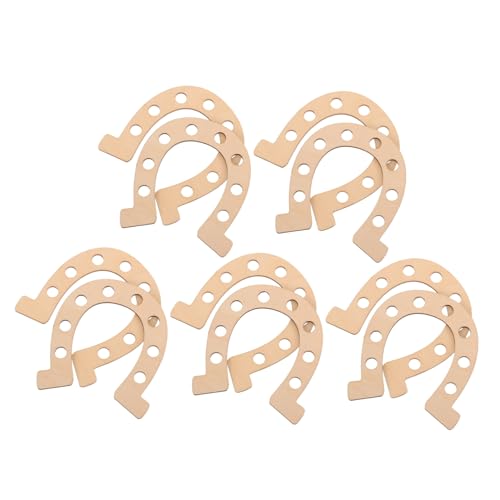 HOMOBABE 10 Stück Teiliges Unvollendeter Holzscheiben in Hufeisenform Glatte Oberfläche DIY Bastelset für Bemalbare Holzplättchen Sichere und Langlebige Holzstücke für Wohnkultur von HOMOBABE