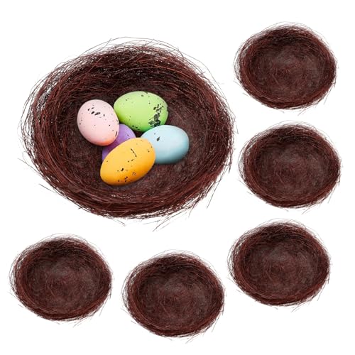 HOMOBABE 10 Stück Vogelnest Plattendekoration Vogelnest Künstliches Vogelnest Vogelornamente Für Weihnachtshandwerk Künstliche Simulation Vogelnester Hanfseide von HOMOBABE