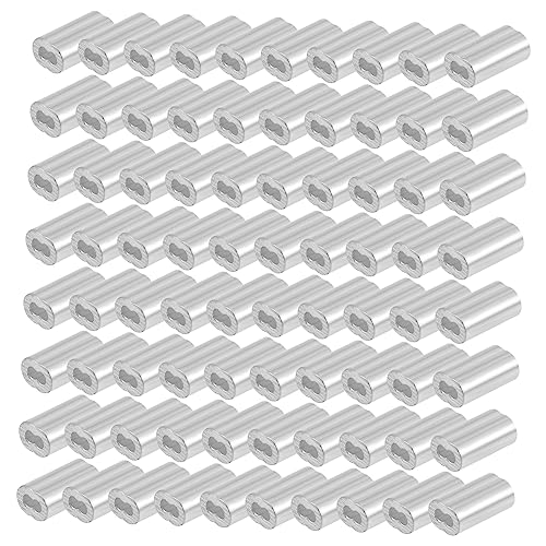 HOMOBABE 100 Stück Aluminium Hülse für Drahtseil Crimp Loop Sleeves für Stabile Verbindungen Einfach zu Verwenden für Transport und Fixierung von Kabeln HOMOBABE 100 Stück Aluminium Hülse für Drahtseil Crimp Loop Sleeves für Stabile Verbindungen Einfach zu Verwenden für Transport und Fixierung von Kabeln von HOMOBABE