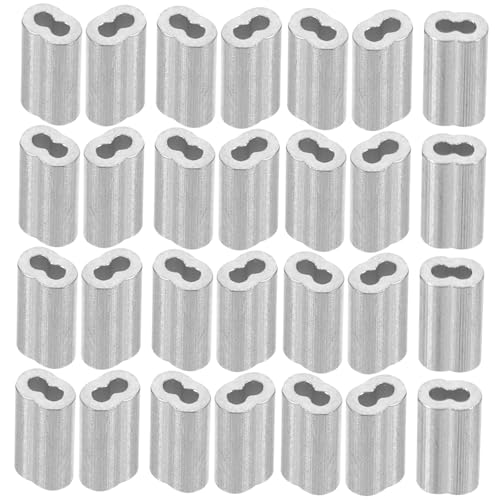 HOMOBABE 100 Stück Fach Aluminium Kabelhülsen Doppelloch Drahtseil Crimpklemmen für Effektive Verbindung und Sicheren Halt Geeignet für Drahtseile und Kabel HOMOBABE 100 Stück Fach Aluminium Kabelhülsen Doppelloch Drahtseil Crimpklemmen für Effektive Verbindung und Sicheren Halt Geeignet für Drahtseile und Kabel von HOMOBABE