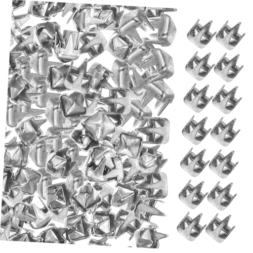HOMOBABE 1000 Stück Mini Quadratische Krallennieten aus Metall DIY Ziernieten für Kleidung Taschen Puppenkleidung Einfach zu Montierende Glatte Oberfläche Vielseitig Einsetzbar Weiß von HOMOBABE