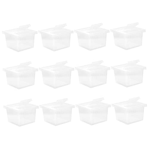 HOMOBABE 12 Stück Transparente Reptilienbox Multifunktionale Futter und Aufbewahrungsbox für Schlangen Spinnen und mit und Design von HOMOBABE