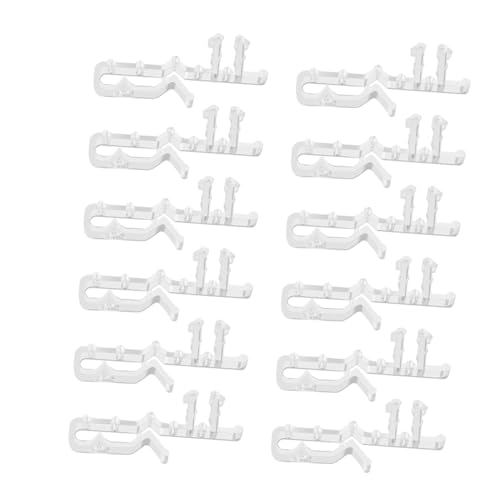 HOMOBABE 12 Stück Unsichtbare Volant Clips für Jalousien Transparente Halter für Einfache Montage Geeignet für Jalousien Stabilisierende Fensterzubehörteile für Diy Projekte von HOMOBABE