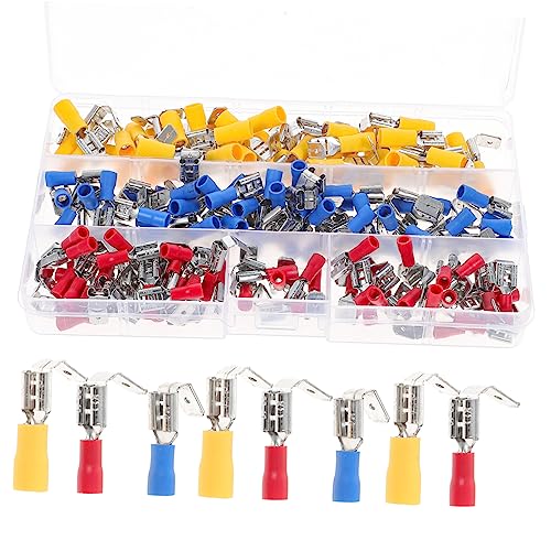 HOMOBABE 1Satz Kabelverbinder Teiliges Sortiment von Halbisolierten Spatenanschlüssen Crimp Terminals für Sichere Flammhemmendes Gehäuse für Kfz HOMOBABE 1Satz Kabelverbinder Teiliges Sortiment von Halbisolierten Spatenanschlüssen Crimp Terminals für Sichere Flammhemmendes Gehäuse für Kfz von HOMOBABE