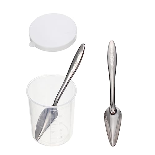 HOMOBABE 1satz Vogel-fütterungsset Metallfütterungs-löffel Für Tiere Mit Messbecher Für Papageien Wellensittiche Und Andere Haustiere von HOMOBABE