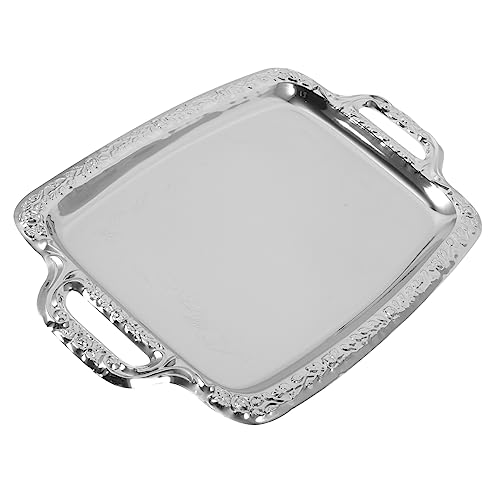 HOMOBABE 1Stück Chic Metall Serviertablett für Snacks Vintage Design Langlebig für Wohnzimmer und Esszimmer Gesundheitsfreundlich Vielseitig Einsetzbar HOMOBABE 1Stück Chic Metall Serviertablett für Snacks Vintage Design Langlebig für Wohnzimmer und Esszimmer Gesundheitsfreundlich Vielseitig Einsetzbar von HOMOBABE