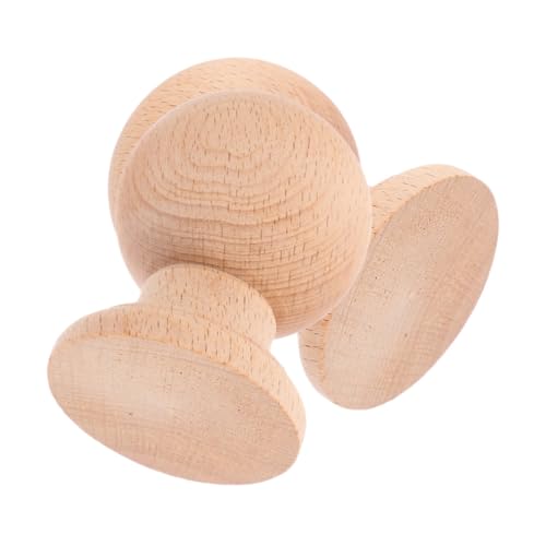 HOMOBABE 2 Stück Dekorative Holz Finials aus Unbehandelt für Treppen Möbel und Holzverzierungen für Innenräume Multifunktionale Holzornamente für Möbel und Dekoration von HOMOBABE