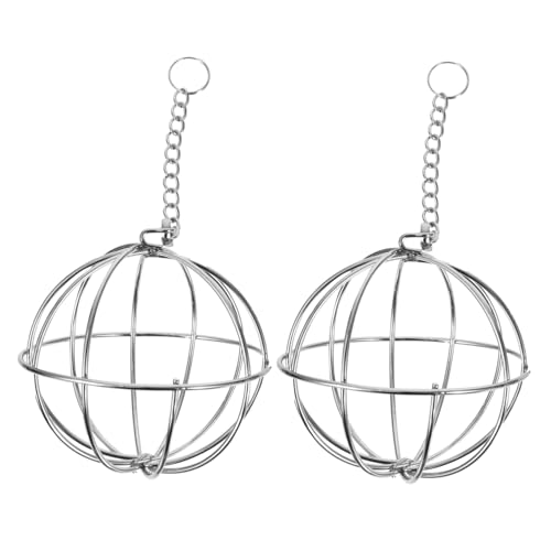 HOMOBABE 2stücke Hängender Geflügelfutterspender Für Hühner Obst Gemüse Ball Form Futterhalter Hängen Einfache Installation Für Geflügel Oder Haustiere von HOMOBABE