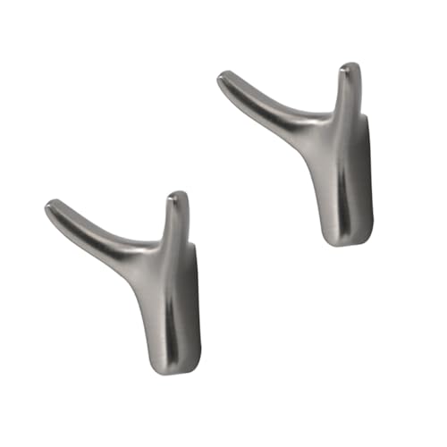 HOMOBABE 2 Stück Moderner Garderobenhaken aus Mattem Zinklegiertem Material Multifunktional als Handtuch Mantelhaken Platzsparend Robust und Stilvoll für Bad Flur Küche und Schlafzimmer von HOMOBABE