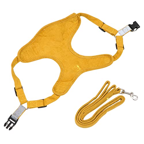 HOMOBABE 2 Stück Teiliges Hundegeschirr und Set Verstellbares Geschirr mit Robustem für Sicheres mit Katzen und Hunden Gelb HOMOBABE 2 Stück Teiliges Hundegeschirr und Set Verstellbares Geschirr mit Robustem für Sicheres mit Katzen und Hunden Gelb von HOMOBABE