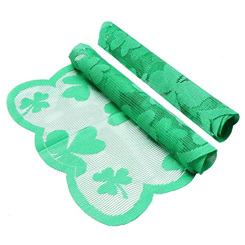 HOMOBABE 2 Stück Tischset rutschfeste Tischunterlage Tischdeko Dekorationen Party Urlaub Tag Shamrock hochzeitslaken festlicher Tischschmuck Tischunterlage Polyester Green von HOMOBABE
