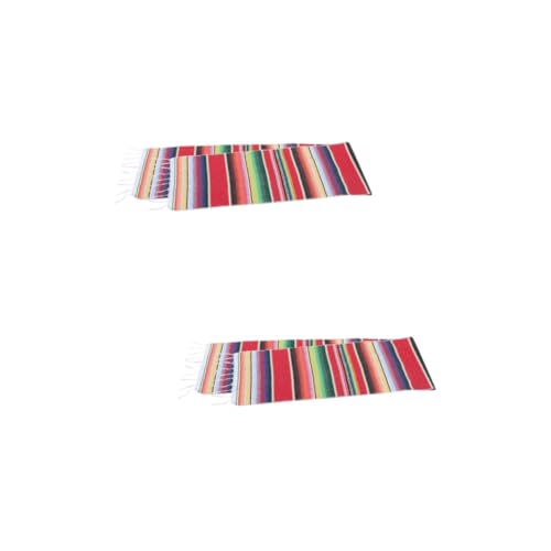 HOMOBABE 2stücke Mexikanischer Tischläufer Buntes Design Für Hochzeiten Partys Restaurants Und Cafés Hochwertige Tischdekoration Für Jedes Event Pflegeleicht Und Elegant von HOMOBABE