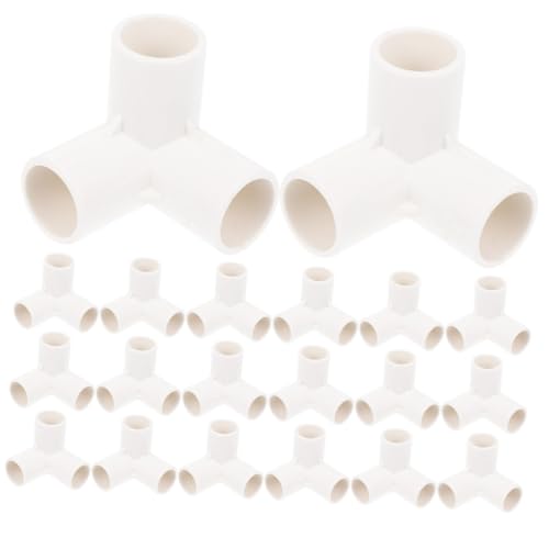 HOMOBABE 20 Stück Teiliges PVC Winkel Rohrverbinder für Gartenstützen Regalrahmen und Wasserleitungen Korrosionsbeständig Glatte Oberfläche Weiß HOMOBABE 20 Stück Teiliges PVC Winkel Rohrverbinder für Gartenstützen Regalrahmen und Wasserleitungen Korrosionsbeständig Glatte Oberfläche Weiß von HOMOBABE
