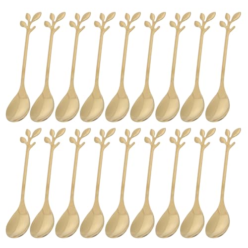 HOMOBABE 20 Stück Teiliges Set Goldene Kaffeelöffel für Espresso Dessert und Tee Mini Geeignet für Kleine Portionen und Vielseitige Anwendungen HOMOBABE 20 Stück Teiliges Set Goldene Kaffeelöffel für Espresso Dessert und Tee Mini Geeignet für Kleine Portionen und Vielseitige Anwendungen von HOMOBABE