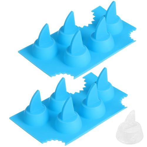 HOMOBABE 2Stücke Silikon Haifischflosse Eiswürfelformen Kreative DIY Backformen für Kuchen Schokolade und Lebensmittelechtes Silikon für Partys von HOMOBABE