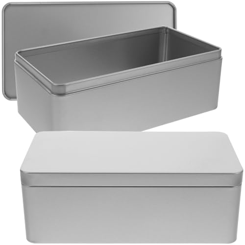 HOMOBABE 2Stücke Tee Blechdose mit Deckel Aufbewahrungsbox für Süßigkeiten Schmuck Rechteckige Teedose aus Weißblech Multifunktionale Blechschachtel HOMOBABE 2Stücke Tee Blechdose mit Deckel Aufbewahrungsbox für Süßigkeiten Schmuck Rechteckige Teedose aus Weißblech Multifunktionale Blechschachtel von HOMOBABE