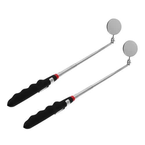 HOMOBABE 2Stücke Teleskop Auto Inspektionsspiegel mit Flexiblem Rundem Spiegel für Präzise Autoreparaturen Inspektionen von HOMOBABE