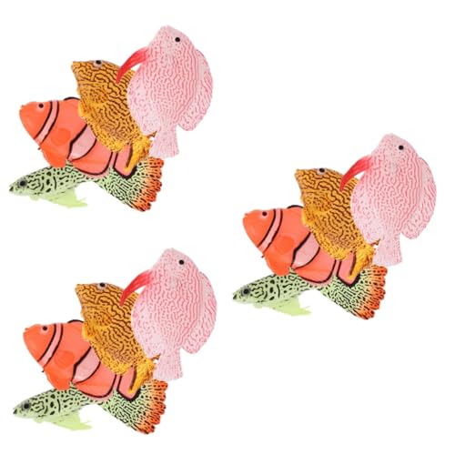 HOMOBABE 12stücke Simulation Fisch Tank Ornamente Realistische Aquarien Dekoration Mit Kunstfischen Für Lebendige Unterwasserlandschaft von HOMOBABE
