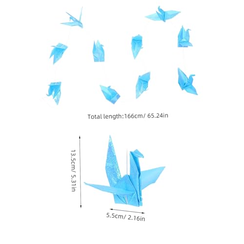 HOMOBABE 3 Saiten wasserdichte Origami Vogel Girlande Vorgefaltete Papiervögel Leichte Outdoor-hochzeitsdeko Fototaugliche Partyhintergrund-Dekoration für Brautparty und Event von HOMOBABE