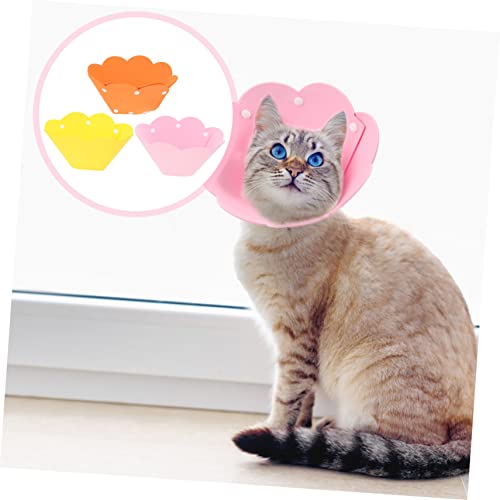 HOMOBABE 3 Stück Katzen Halskrausen Sonnenblumenform Eva Schaum Leicht Schutzkragen für Wundheilung und Leckschutz Verstellbar für Erholung und Alltag Gelb Orange HOMOBABE 3 Stück Katzen Halskrausen Sonnenblumenform Eva Schaum Leicht Schutzkragen für Wundheilung und Leckschutz Verstellbar für Erholung und Alltag Gelb Orange von HOMOBABE