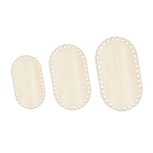 HOMOBABE 3 Stück Teiliges Holz Taschenboden mit Glatter Oberfläche für DIY Strick und Häkel Taschen Ovaler Mini Korbboden Robustes Zubehör für Schulter und Umhängetaschen Schützender HOMOBABE 3 Stück Teiliges Holz Taschenboden mit Glatter Oberfläche für DIY Strick und Häkel Taschen Ovaler Mini Korbboden Robustes Zubehör für Schulter und Umhängetaschen Schützender von HOMOBABE