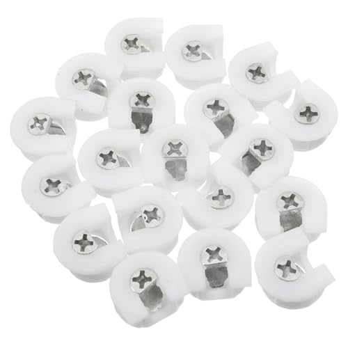 HOMOBABE 30 Stück Regale Regalstifthülsen Schrank Clips Möbelpflöcke Schrankregalstifte Unterstützung Für Möbeltrennwände Nagel-Display-Influencer Regalstützschraube Weiß Plastik von HOMOBABE