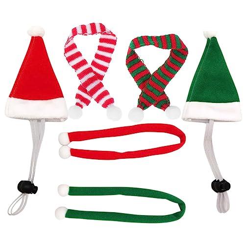 HOMOBABE 4sätze Teiliges Für Kleine Haustiere Weihnachtsmütze Und Schal Für Meerschweinchen Chinchillas Und Andere Kleintiere Kostüm Für Weihnachtsfeiern Und Fotoshootings HOMOBABE 4sätze Teiliges Für Kleine Haustiere Weihnachtsmütze Und Schal Für Meerschweinchen Chinchillas Und Andere Kleintiere Kostüm Für Weihnachtsfeiern Und Fotoshootings von HOMOBABE