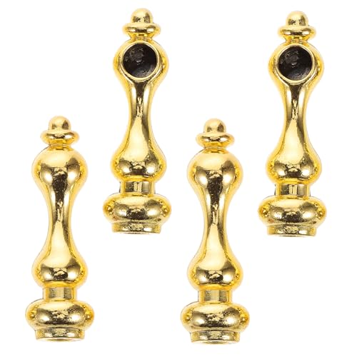 HOMOBABE 4 Stück Möbelzubehör Metall Endkappen für Glaskanten für Weinregale und Servierwagen Einfache Montage ohne Werkzeug Design für Einrichtungsstil von HOMOBABE