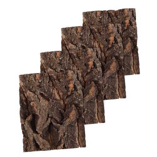 HOMOBABE 4stücke Sonnenversteck Für Bartagamen Sonnenplattform Für Schildkröten Ruhige Hintergründe Für Reptilienkäfige Baumrinde Dekoration Terrarium Zubehör Rinde Für von HOMOBABE