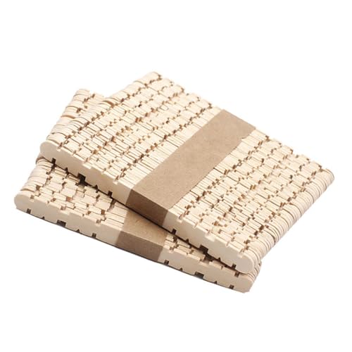 HOMOBABE 50 Stück Farbige Holzstäbchen Natürliche Eisstiele zum Basteln Ungiftige DIY Holzleisten für Glatte Oberfläche für Kindergarten Schulprojekte und Handwerksspiele von HOMOBABE
