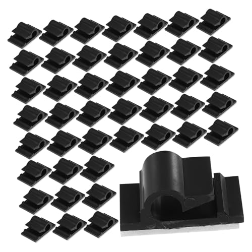 HOMOBABE 50 Stück Kabelclips Selbstklebende Kabelhalter für Kabelmanagement Schwarz für Schreibtisch Netzkabel und USB Kabel Starke Haftung und Einfache Entfernung Langlebig und HOMOBABE 50 Stück Kabelclips Selbstklebende Kabelhalter für Kabelmanagement Schwarz für Schreibtisch Netzkabel und USB Kabel Starke Haftung und Einfache Entfernung Langlebig und von HOMOBABE