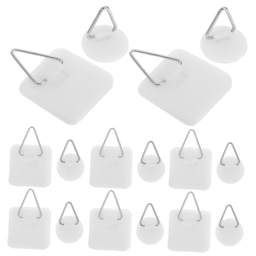 HOMOBABE 50 Stück Teiliges Klebehaken für Wandplatten Abnehmbare Nagelfreie Tellerhalter mit Haftung Einfache Montage Geeignet für Wohn und Esszimmer Modernes Design von HOMOBABE