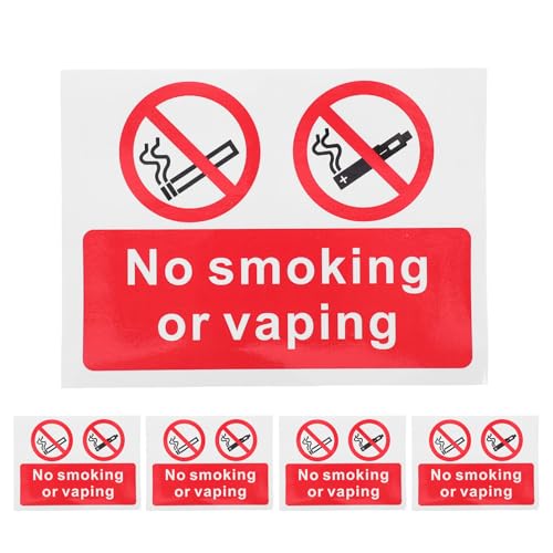 HOMOBABE 5stücke wasserdichte No Smoking Aufkleber Für Büro Selbstklebende Rauchen Verboten Wandsticker Sicherheitswarnung Für Rauchfreie Umgebung von HOMOBABE