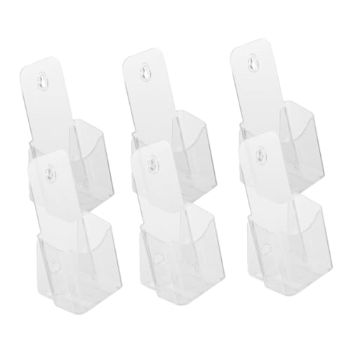 HOMOBABE 6 Stück Acryl Prospektständer Transparenter Broschürenhalter für Tisch Vielseitiger Aufsteller für Dokumente für Messen und Konferenzen von HOMOBABE