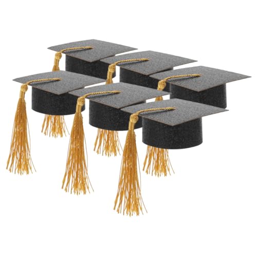 HOMOBABE 6 Stück Arzt Hut Dekoration grad cap kuchendeckel Grad-Cap-Topper Kelchdeckel mit Abschlusskappe für Schild Abschlusskappenabdeckung Abschlusshüte grad kappe Papier Schwarz HOMOBABE 6 Stück Arzt Hut Dekoration grad cap kuchendeckel Grad-Cap-Topper Kelchdeckel mit Abschlusskappe für Schild Abschlusskappenabdeckung Abschlusshüte grad kappe Papier Schwarz von HOMOBABE