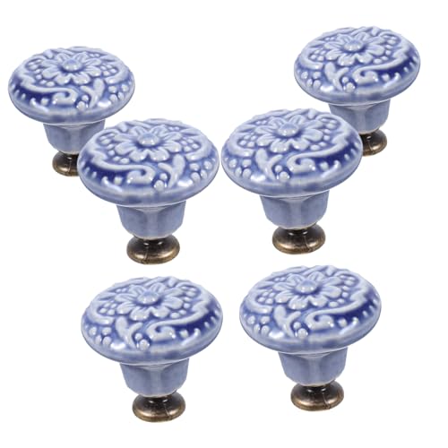 HOMOBABE 6 Stück Vintage Keramische Schrankknöpfe Retro Möbelgriff für Küchen Schlafzimmermöbel für Schränke mit Elegantem Design HOMOBABE 6 Stück Vintage Keramische Schrankknöpfe Retro Möbelgriff für Küchen Schlafzimmermöbel für Schränke mit Elegantem Design von HOMOBABE