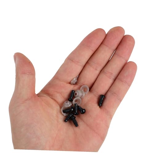 HOMOBABE 600 Stück Schwarze Kunststoff sicherheitsaugen mit Unterlegscheiben Langlebig und Vielseitig für DIY Plüschtier Häkeltiere Puppen und Bastelprojekte für Handarbeit und Kreativität HOMOBABE 600 Stück Schwarze Kunststoff sicherheitsaugen mit Unterlegscheiben Langlebig und Vielseitig für DIY Plüschtier Häkeltiere Puppen und Bastelprojekte für Handarbeit und Kreativität von HOMOBABE