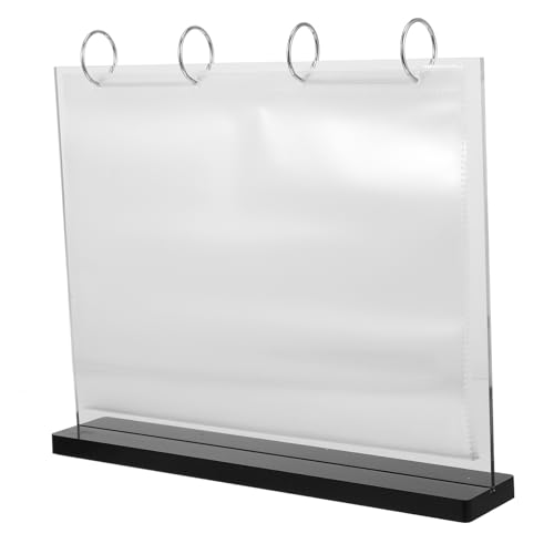 HOMOBABE Acryl Menükartenhalter mit Seitigem Kartenetui Eleganter Tischaufsteller für Cafés und Restaurants Stabiler Holz und Metallrahmen Leicht Wechselbare Inhalte von HOMOBABE