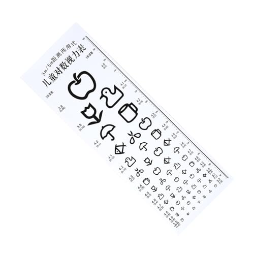 HOMOBABE Sehtafel Standard Sehtesttafel für Kinder Wand Sehtafel aus Wasserdichtem PVC Sehschärfe Test 3m/5m für Zuhause von HOMOBABE