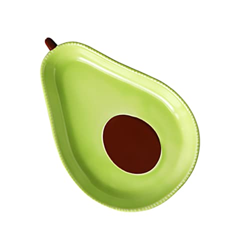 HOMOBABE Avocado Förmiger Keramikteller für Snacks Obst und Mittelgroße Servierplatte aus Hochwertiger Keramik Bruchfest und Langlebig für Verschiedene Anlässe und Wiederverwendbar von HOMOBABE