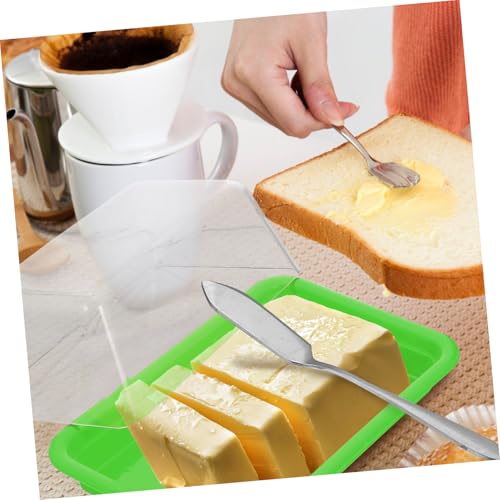 HOMOBABE Butterdose mit Deckel und Edelstahlmesser Mehrfunktionaler Butterbehälter für Einfache Aufbewahrung und Sauberes Schneiden Rostfrei Kompakt für Kühlschrank und Küche Grün HOMOBABE Butterdose mit Deckel und Edelstahlmesser Mehrfunktionaler Butterbehälter für Einfache Aufbewahrung und Sauberes Schneiden Rostfrei Kompakt für Kühlschrank und Küche Grün von HOMOBABE